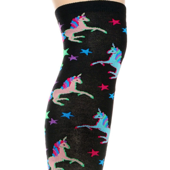 NEW Magical Unicorn Knee High Socks in Black - Picture 2 of 2